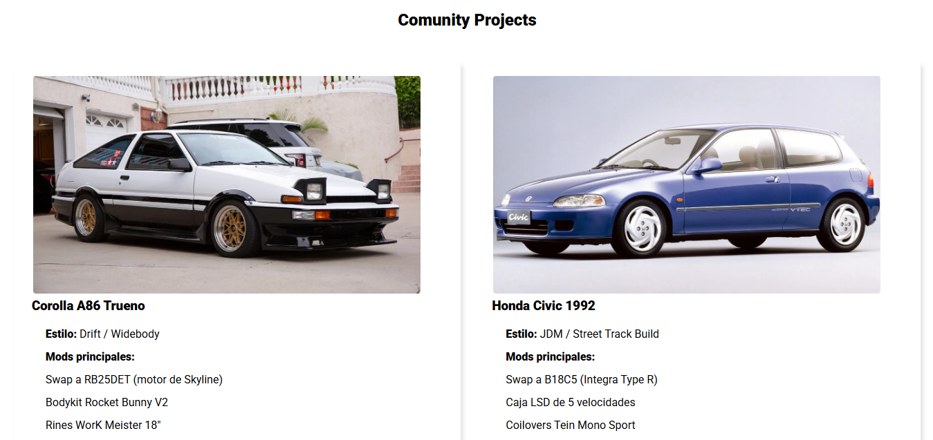 Screenshot of Midnight Club car selection